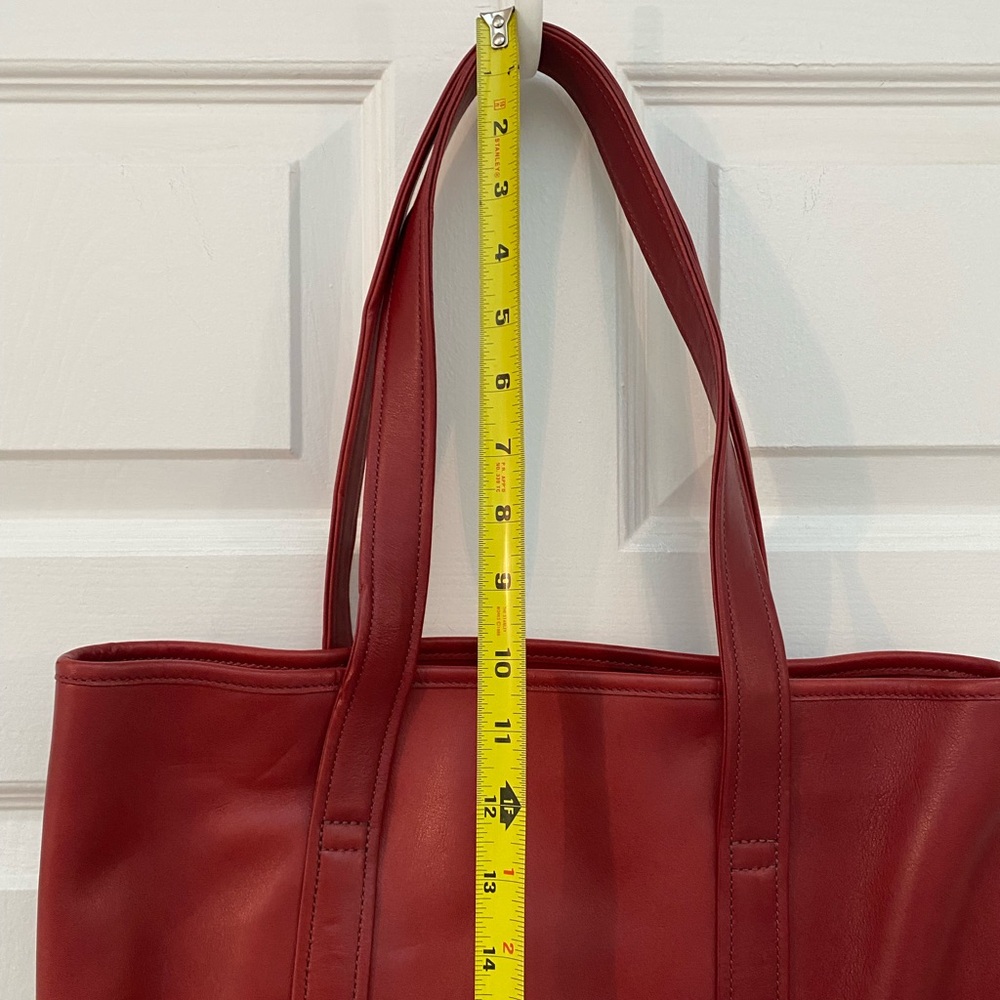 Vintage Coach Red Leather Tote - NWOT - Picture 10 of 10
